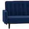 Flash Furniture Navy Velvet Split Back Futon Sofa - Wooden Legs HC-1060-NV-GG - alternate 7